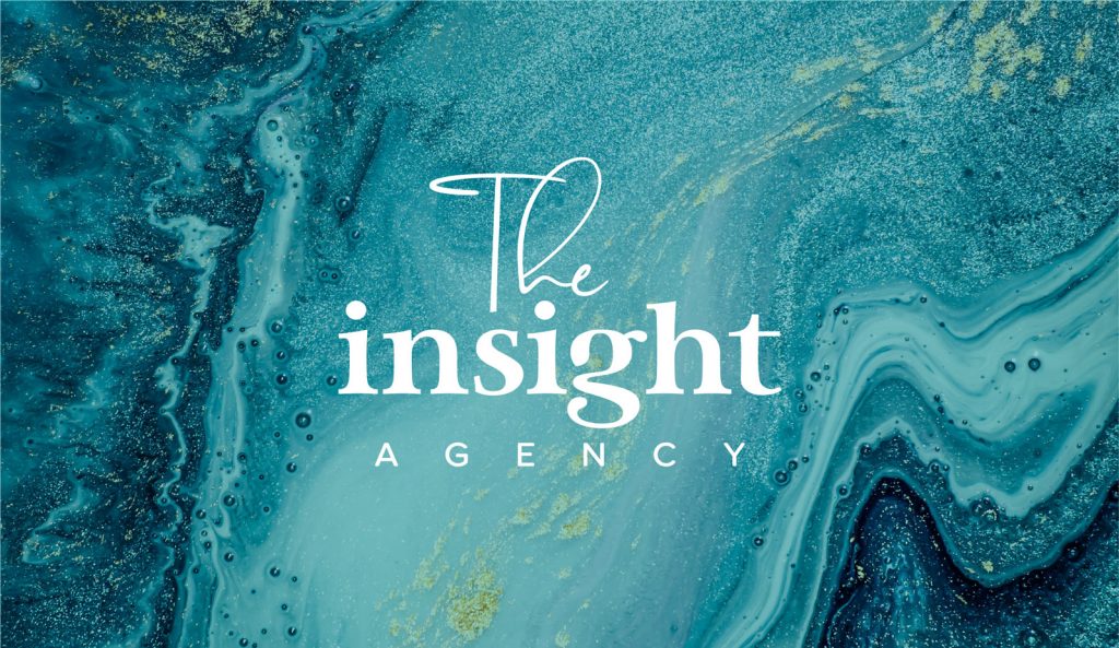 The Insight Agency wordmark over a marbled aerial landscape.